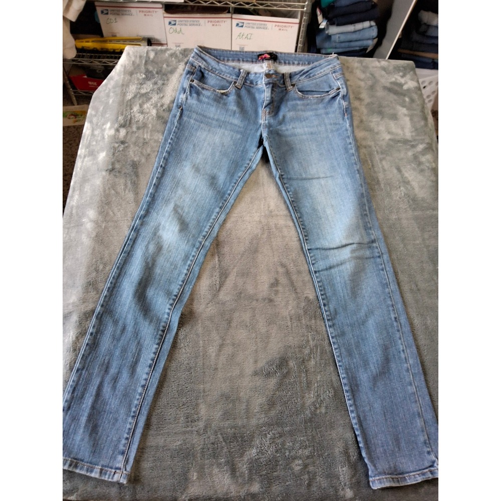Forever 21 Women Skinny Jeans Lightâ Wash Low Rise Denim Size 28